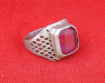 Ancient Bellydance Ethnic Tribal Old Silver Ring India