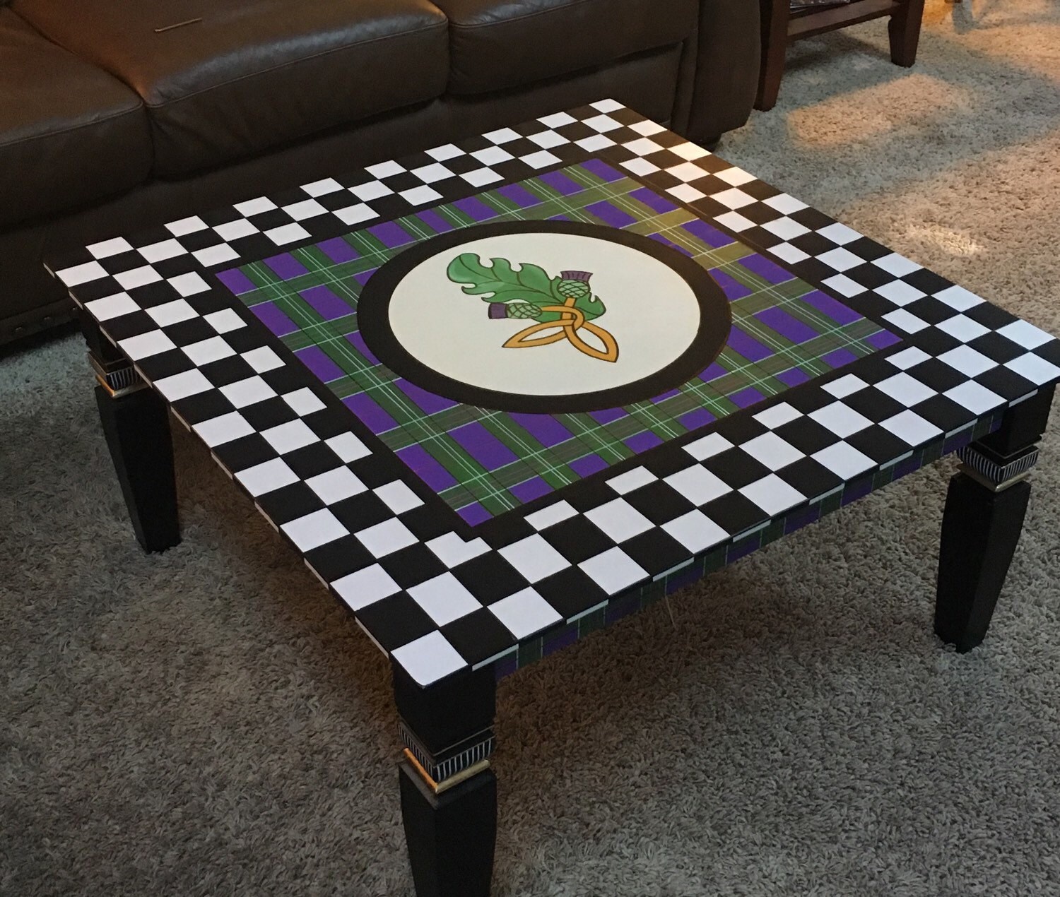 Painted Coffee Table - Hand Painted Decorative Coffee Table at 1stdibs / I made my own homemade chalk paint by mixing white latex paint with a bit of baking soda.