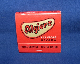 ALGIERS MATCHBOOK Las Vegas Matches Advertising