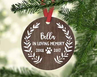 Pet Memorial Ornament Pet Memorial Christmas Ornament Pet Memorial Gifts Dog Memorial Gift Dog Memorial Ornament Pet Loss Gifts Wood Cute