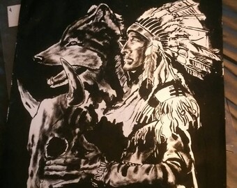 Handmade Native American painting.