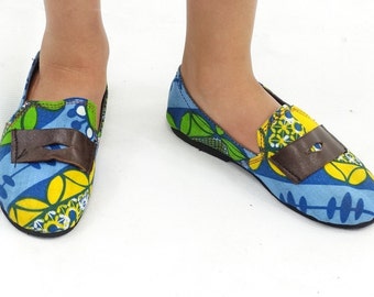 Africa Inspired WaxPrint Boys Deck Shoes