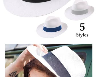 Straw Fedora Hat, women's or men's hat