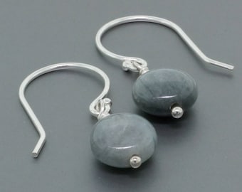 Sterling Silver Blue Lace Agate Earrings Dangle Earrings - Agate Earrings Mothers Day Gift - Boho Earrings Drop Earrings