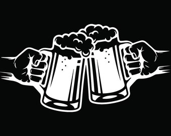 Beer Logo #6 Mug Glass Pub Bar Tavern Bartender Brew Brewery Cheers Alcohol Liquor Ale Drink.SVG .EPS .PNG Clipart Vector Cricut Cut Cutting