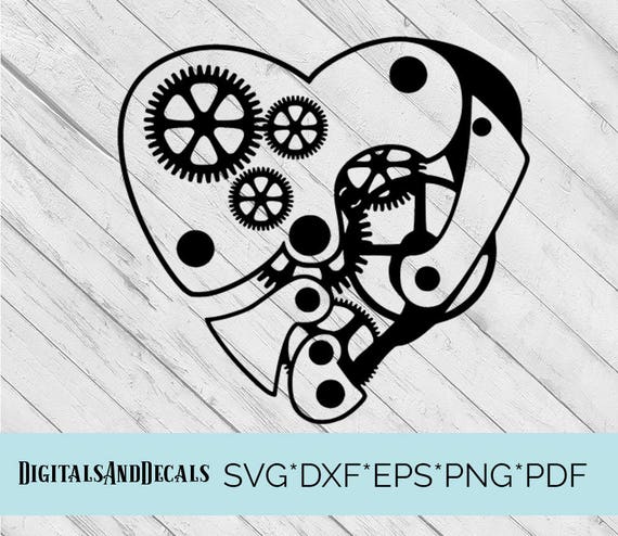 Heart Svg Steampunk Heart Svg Cogs SVG Steampunk Heart