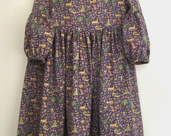 Girls Liberty of London Floral Dress Long Sleeve
