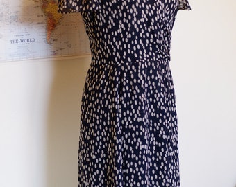 Polka Dot Silk Dress (Size 6)