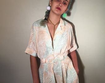 Vintage 50's Style Cotton Button Front Dress