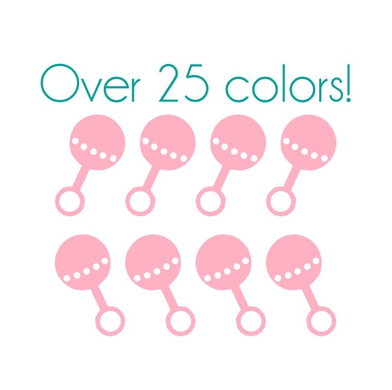 Baby Rattles Vinyl Custom Choice of Color