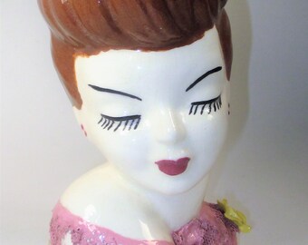 Vintage 1940's Glamour Head Vase