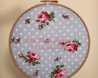 Hand-embroidered keepsake