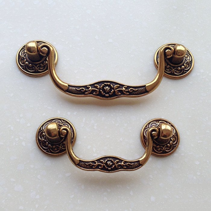 Drawer Pulls Handles Shabby Chic Dresser Pulls Handles Knobs Antique Drawer Pulls Handles Shabby Chic Dresser Pulls Handles Knobs Antique Brass Gold Vintage Style Kitchen Cabinet Handles Pulls Knob Hardware - Drawer Pulls Handles Shabby Chic Dresser Pulls Handles Knobs Antique
