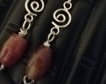 Sterling Silver Watermelon Tourmaline Earrings