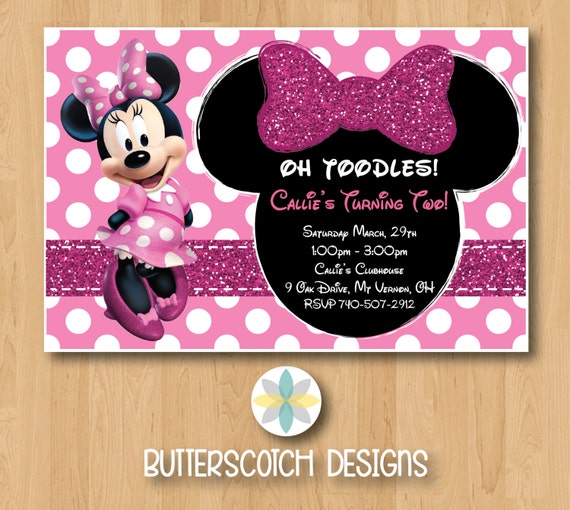 Minnie Mouse Digital Invitations 4