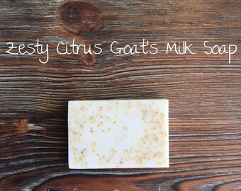 Zesty Citrus Goat's Milk Soap; Bar Soap; Homemade