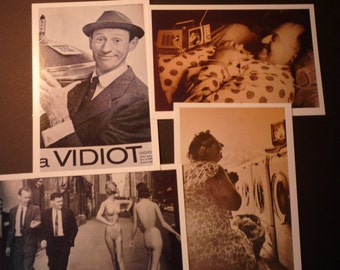Set of Retro Funny Pictures - TVs, Maniquins and Television Watchers Wash and Watch - 1960s Mad Man era 4 by 6 inch prints
