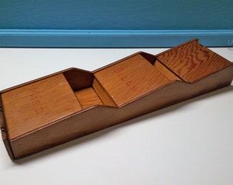 Vintage Wooden Letter Bill Holder