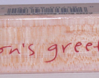 ON SALE Season's Greetings Rubber Stamp