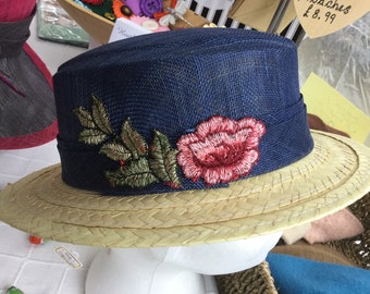 Sinemay straw boater