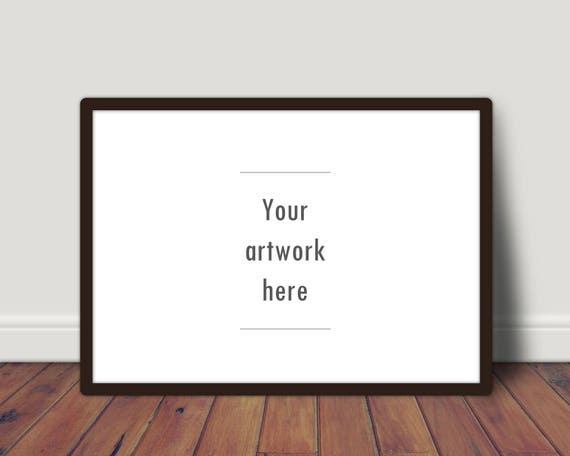 Download A4 horizontal frame mockup artwork mockup digital frame