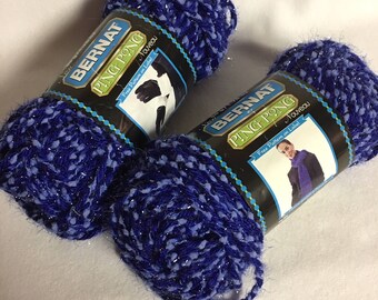 Bernat Ping Pong Bulky Yarn Color Blazing Blue 2 Skeins