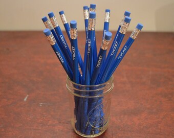 Custom Pencils, set of 12 Custom Pencils, Gold Foil Pencils, Personalized Pencils, Engraved Pencils, Wedding Favor, Teacher, Cross Word