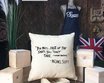 The office Pillow cover cotton canvas, Michael Scott Quote, The office Quote pillow cover, The office tv show, canvas pillow cover