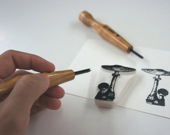 SALE! Excellent U or V Tool for Rubber Stamp Carving