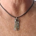 RESERVED for Shea Vintage Sterling Silver Copper Brass Garnet Mixed Metal Pendant 1 3/4" Long