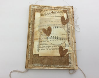 A5 Shabby Scrappy Journal, Junk Journal, Tea Dye Journal, Mini Album, Photo Album, Vintage Journal,
