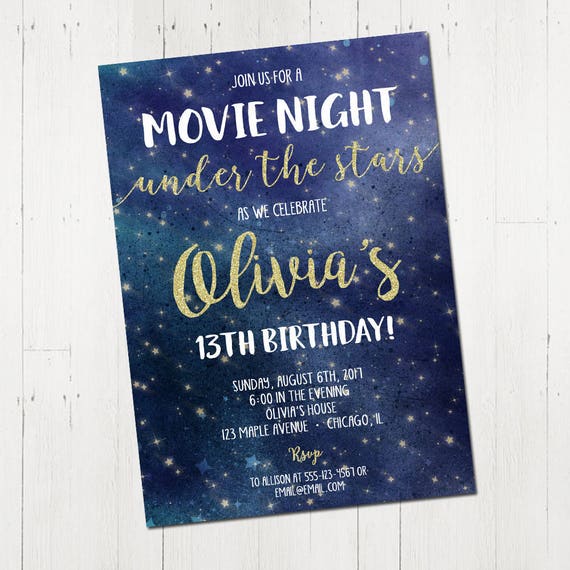 Movie Night Under The Stars Invitations 9