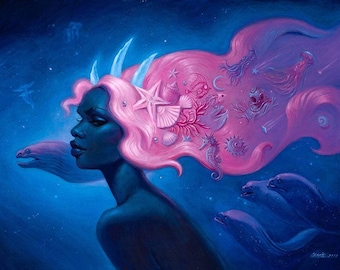 Cosmic Mermaid Limited Edition Archival Print.