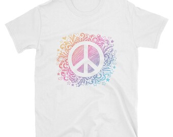 Peace Sign Shirt, Ladies Shirt, Gift For Her, Peace Love, Hippie, Peace and love shirt