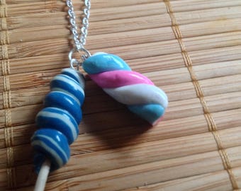 Silver chain with charms model Candy