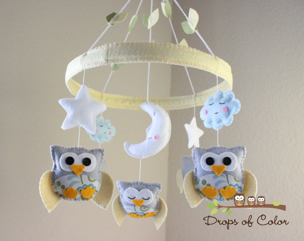 Baby Crib Mobile Baby Mobile Owl Mobile Baby Owls in