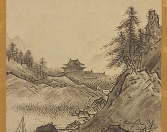 Japanese Painting Ancient Art Autumn By Sesshu Reproduction Print Japanese Painting Ancient Art Autumn By Sesshu Reproduction Print