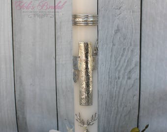 FAST SHIPPING!! Beautiful Silver Candle for any occasion, Wedding Candle, Christening Candle, Baptism Candle, Communion Candle, Confirmation