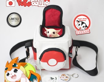 Pokemon Sun Moon Go Pokken Bag Pokeball Sugar Glider Academy Squirrel Rat Hamster Bonding Travel Pouch (+ Many Bonus)