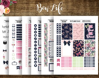 Bow Life | 2018 Big Happy Planner | Printable Planner Stickers | Planner Printables | Big Happy Planner | Bows | Cut Files | Weekly Layout