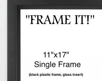 11"x17" Poster Frame, Black Plastic Glass Print Frame, 11x17