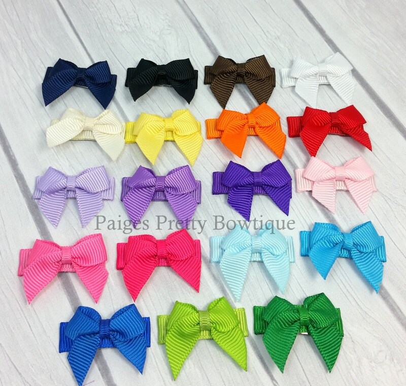 6 Itty Bitty Bow Snap ClipsBaby BowToddler BowFine Hair