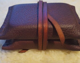 Handmade, waxed buffalo leather/ double altoids tin survival / bushcraft pouch, fire pouch, EDC pouch.