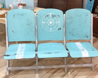 Custom Painted Vintage Theater Chairs