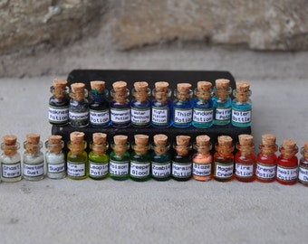 Set of 15 Mini Gaming Minecraft Potions, Miniatures, Charms