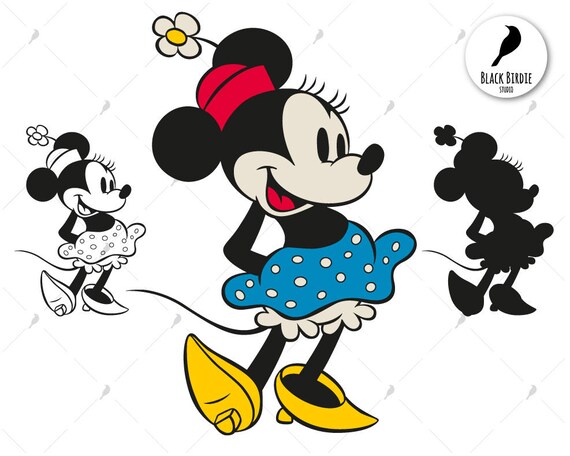 Retro Minnie Mouse svg Minnie Mouse clipart Minnie svg