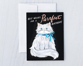 Purrfect Persian Birthday Greeting Card