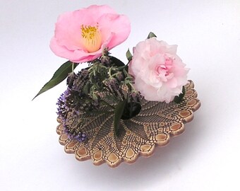 Art Pottery Vase . Kiln Fired Ceramic Ikebana