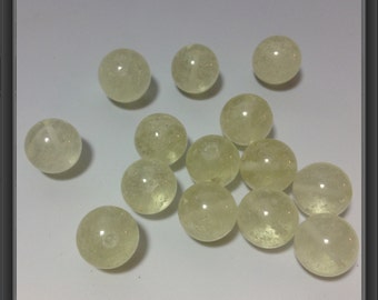 Libyan desert glass beads 13.8mm