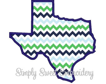 State of Texas Machine Embroidery Applique Design